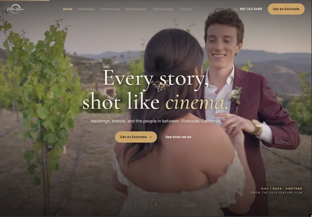 Madhu Media, a real live Elevate website by Web Ascension Pro
